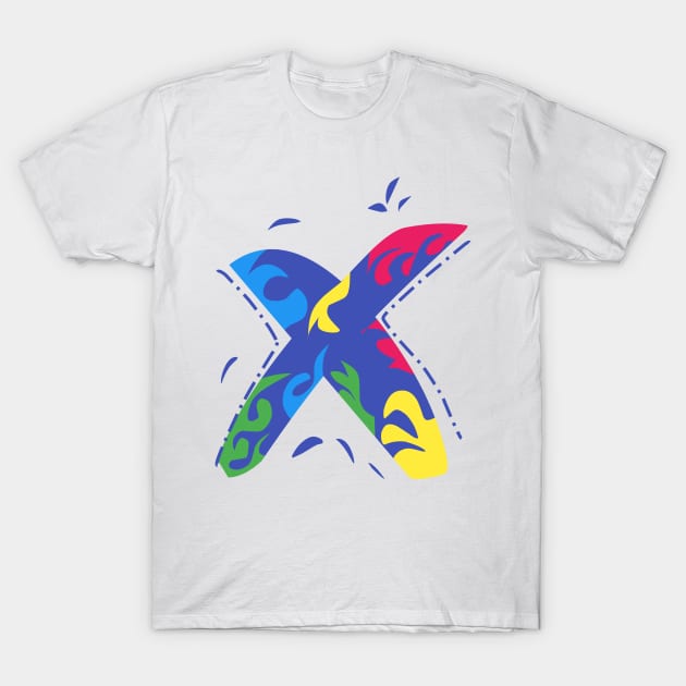 Letter X T-Shirt by Fadmel